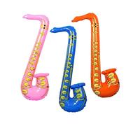 SHATCHI Lot de 12 Grands Instruments gonflables pour Saxophone - pour fête - Jouets - Ballons pour Enterrement de Vie de Jeune Fille - Accessoires de fête - Rock Star