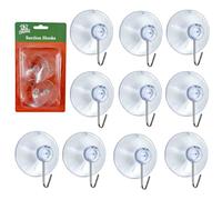 SHATCHI Lot de 16 crochets à ventouse robustes - 53 mm - Réutilisables - Pour cuisine, salle de bain, bureau, décorations de Noël, panneaux, miroirs, murs