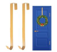 SHATCHI Lot de 2 crochets de porte de Noël en métal de 38 cm pour porte d'entrée de Noël, maison, bureau, mur, mariage, décorations à suspendre