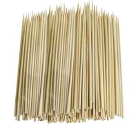 SHATCHI Lot de 200 brochettes en bambou biodégradables pour viande, fruits, grillades, barbecue, barbe à papa, cocktails, plats, 15 cm