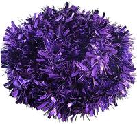 SHATCHI Lot de 4 guirlandes de Noël métalliques Violettes de 1,8 m pour décorations de Sapin de Noël, en PVC, 4