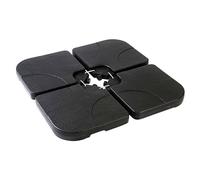 SHATCHI Lot de 4 Supports de Parasol pour Jardin extérieur 9 kg Résistant Rempli de Sable et d'eau Base carrée