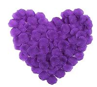 SHATCHI Lot de 400 pétales de Rose en Soie Violet foncé