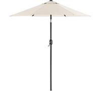 SHATCHI Parasol de table banane beige 3 m avec poteau en acier 38 mm pour jardin, extérieur, plage, terrasse