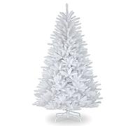 SHATCHI Sapin de Noël Artificiel avec Support en métal, décoration d'intérieur, PVC - Pin d’Alaska - 210 cm - Noir/Vert/Blanc