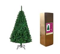 SHATCHI Sapin de Noël Artificiel touffu impérial de Luxe avec Branches articulées et Support en métal, PVC, Vert, 210 cm