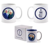 SHATCHI Tasse à café avec portrait du roi Charles III et de la reine Consort Camilla - Souvenirs du couronnement du roi - Cadeau commémoratif pour sa Majesté