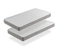SHAULA LOT X2 Matelas Mousse 90X190 Apolo, Epaisseur 14 CM,Ergonomique et Respirant