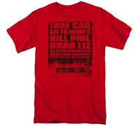 Shaun of The Dead Simon Pegg Zombie Comedy Movie List Adult T-Shirt Tee Manches Courtes(X-Large)