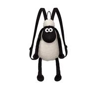Aurora World Sac à dos Shaun the Sheep 61175 – Peluche 33 cm Noir/blanc – Femmes/Adultes/Enfants
