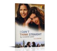 SHAUREWNYY Affiches « I Can't Think Straight » - Décoration murale vintage sur toile pour salon, chambre à coucher, 30 x 45 cm - Style cadre