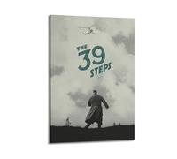 SHAUREWNYY Poster du film The 39 Steps - Décoration murale vintage - Peinture sur toile pour salon, chambre à coucher, 60 x 90 cm - Style cadre
