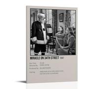 SHAUREWNYY Poster Miracle on 34th Street - Décoration murale vintage - Peinture sur toile pour salon, chambre à coucher - 40 x 60 cm - Style cadre