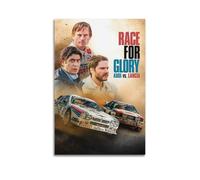 SHAUREWNYY Poster « Race for Glory » Audi vs. Lancia - Décoration murale vintage - Impression sur toile pour salon, chambre à coucher - 30 x 45 cm - Style sans cadre