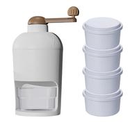 Shaved Ice Machine - 20cm Manual Hand Crank Crusher, Portable Snow Cone Maker, Kitchen Ice Grinder, Dessert Shaver Tool | Summer Drink Equipment for Smoothies Cocktails Snacks Outdoor Family