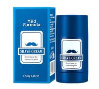 Shaving Cream for Men, 40g Hydrating Balm, 2 in 1 Smooth Shave Stick, Beard Grooming, Facial Hair Removal, Moisturizing Formula and Soft Skin Beards Care Creamd