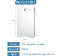 Shaving Mirror, Travel Mirror, Anti-Fog Shower Mirror, For Bathroom (17cmx13cmx2mm)