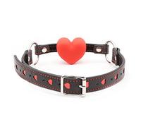 Shawa Bâillon Ball Gag Bouche en Cuir Amour Silicone Rouge Amour Cuir Ceinture Flirter SM Bondage Erotique Bouche Couples Outils Sex Toys