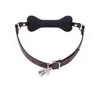 Shawa Ball Gag Bâillon Silicone Bouche en Cuir Doux Flirter SM Erotique Couples Outils Sex Toys Adultes (Noir avec serrure)