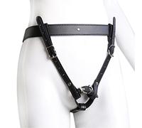 Shawa Slips String Brief en Cuir Ajustable Ceinture de Chasteté Pantalons des Culottes Bague de pénis L'orgasme Masturbation Femme Homme Esclaves Flirter SM Jouets Sex