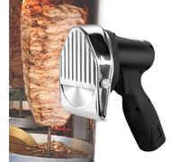 Shawarma Cutter électrique Gyroscope Trancheuse Döner Kebab, Machine à viande avec 2 lames, épaisseur réglable 0-8 mm