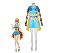 Shawla One-Pieces Nami Cosplay Costume Robe Kimono Halloween tenue,Blue-XXL