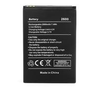 SHAWOROCE Batterie 2000 mAh 3,7 V compatible avec téléphone portable Wiko Lenny 2 3 Sunny 2Plus 3 Rainbow Jerry Jimmy Mobile Smartphone 2600 3702 5030 Batterie Li-ion rechargeable