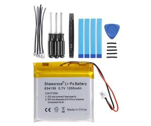 SHAWOROCE Batterie SM-03 SP624038 - 1200 mAh - 3,7 V - Compatible avec casque sans fil Sony WH-1000XM3 WH-1000XM4 WH-XB900N WH-CH710N WH-H910N - Batteries Li-polymère avec fiche JST