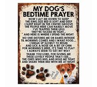 Shawprint Limited 306 DRS Plaque en métal avec inscription « My Dog Bedtime Prayer » Style rétro Jack Russell