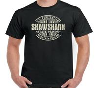 Shawshank Redemption Retro Movie 90s Film Stephen King Prison Men's Black T-Shirt Unisex Tee Top M