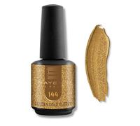 SHAYENNE Vernis à ongles en gel UV doré 15 ml - 144 paillettes dorées - Haut pouvoir couvrant - Fabriqué en Allemagne - Longue durée, résistant aux rayures et aux éclats - Pour lampe UV/LED - Qualité