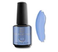 SHAYENNE Vernis à ongles gel UV - Bleu - 15 ml - 101 Dolphin Blue - Haut pouvoir couvrant - Brillant - Fabriqué en Allemagne - Longue durée - Résistant aux rayures et aux éclats - Pour lampe UV/LED