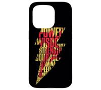 Shazam! Movie Shazam Lightning Text Coque pour iPhone 15 Pro