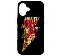 Shazam! Movie Shazam Lightning Text Coque pour iPhone 16