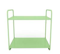 ShAzan Tables Bibliothèque De Bureau De Bureau, Support De Salle De Bain/Porte-épices/Porte-revues, Soudure Métallique, Pas Facile À Déformer, 6 Couleurs ， 2 Couches(Green)