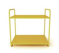 ShAzan Tables Bibliothèque De Bureau De Bureau, Support De Salle De Bain/Porte-épices/Porte-revues, Soudure Métallique, Pas Facile À Déformer, 6 Couleurs ， 2 Couches(Yellow)