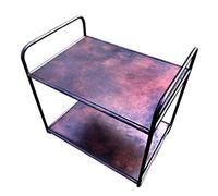ShAzan Tables Bibliothèque De Bureau De Bureau, Support De Salle De Bain/Porte-épices/Porte-revues, Soudure Métallique, Pas Facile À Déformer, 6 Couleurs , 2 Couches(Bronze)