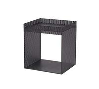 ShAzanz Table de chevet en métal, tables de canapé et console, tables de téléphone, petite table basse multifonctionnelle, grille métallique, 4 couleurs (noir)