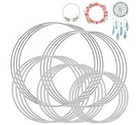 SHBAOCH 20 pezzi anelli di Metallo per mestiere Deco, 10/12/15/18/20cm Anneaux en métal pour travaux manuels per cacciatori di sogni mestiere decorazione Corona di Nozze parete decorazione Floreale