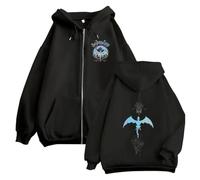 SHBCTGJ Sweat À Capuche Zippé Fourth Wing Basgiath War College Hommes/Femmes Rétro Mode Manches Longues Hoodie -A||x_l