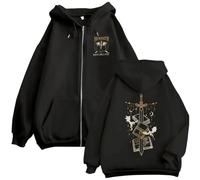 SHBCTGJ Sweat À Capuche Zippé Fourth Wing Basgiath War College Hommes/Femmes Rétro Mode Manches Longues Hoodie -E||x_l