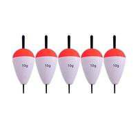 SHBHWS 1/2/3/5g 5 pièces Flotteur de pêche Bobber mer bouée Flottante bâtons de pêche matériel de Poisson 10g/15g/20g/35g/40g/50g/60g(Fishing Float 10g)