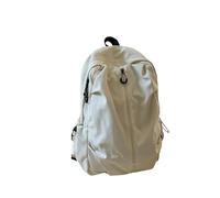 SHBHWS Concevez un sac à dos simple d'ordinateur de tirette couleur solide, déplacement scolaire Pour L'école, le Travail(WHITE)