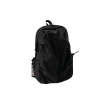 SHBHWS Concevez un sac à dos simple d'ordinateur de tirette couleur solide, déplacement scolaire Pour L'école, le Travail(Black)