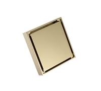 SHBHWS Ensembles De Drain Sol Invisibles, Accessoires Salle Bain, Douche, Toilettes, carrelage Drainage pour Cuisine, Salle de Bain et Toilettes(Brushed Gold)
