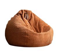SHBHWS Housse de Pouf en Velours Chenille Doux et épais sans Rembourrage, Salon, Chaise Bouffante Forme Goutte d'eau pour la Détente en Extérieur et en Intérieur(Brown,D90cm-3ft-cover)