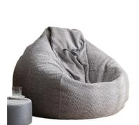 SHBHWS Housse de Pouf en Velours Chenille Doux et épais sans Rembourrage, Salon, Chaise Bouffante Forme Goutte d'eau pour la Détente en Extérieur et en Intérieur(Grey,D100cm-3.3ft-Cover)