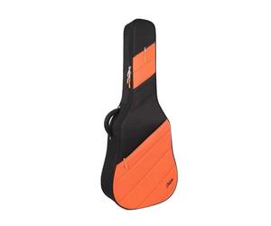 SHBHWS Housse for Guitare Acoustique 41 Pouces, idéale for Les chansons Folk. de Protection Robuste for et Piano 40, Format Sac à Dos épais pour Guitare(Black with Orange)