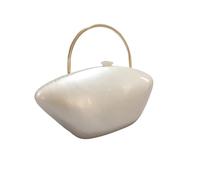 SHBHWS Pochette en forme de coquillage, blanc perle, idéale for les soirées. Sac bandoulière mignon avec anses métal. Petit sac à main Pour un Mariage Ou Un Dîner(Color 3)