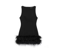 SHBHWS Robe Courte élégante à épissure for Femme, sans Manches, col Rond, Tenue de soirée pour Les Soirées et Les Bals(L)